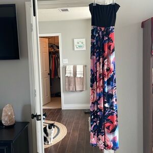 Flower Print Maxi Dress